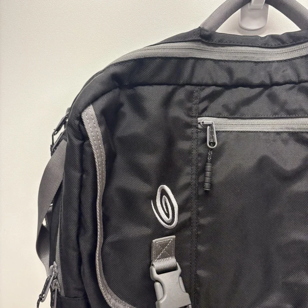 Timbuk2 Medium Messenger Laptop Bag Black Gray Crossbody Shoulder Briefcase